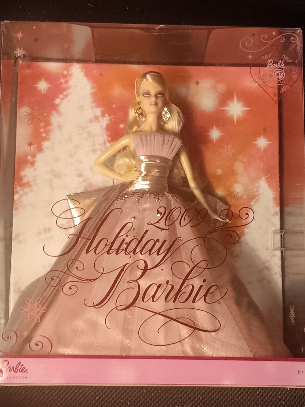 Barbie Pink and Gold Holiday Collector Doll 50 Year Edition